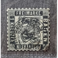 ALEMANIA 1862 ESTADO DE BADEN Yv 16 MUY BUEN SELLO CLASICO 18 EUROS